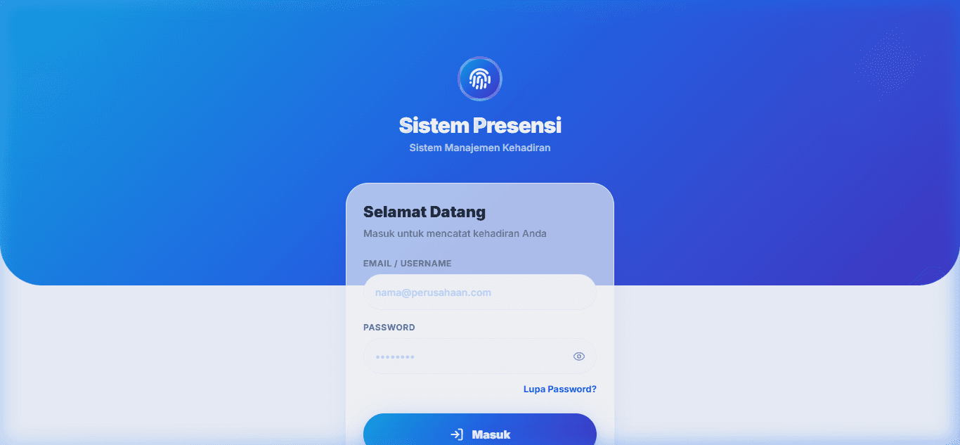 Screenshot of Sistem Presensi Ternakindo