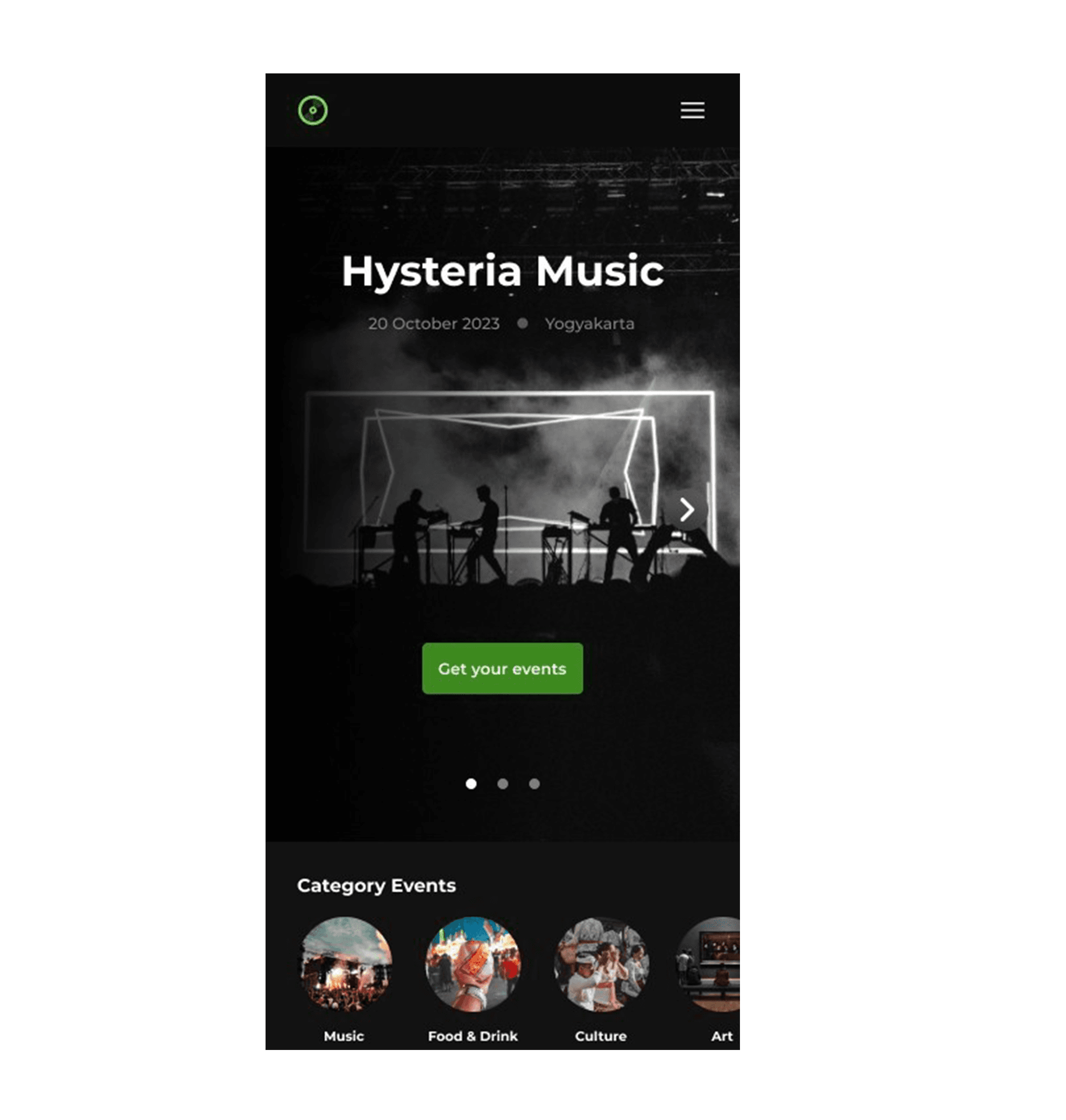 Screenshot of Event Management Platform (Event.In)