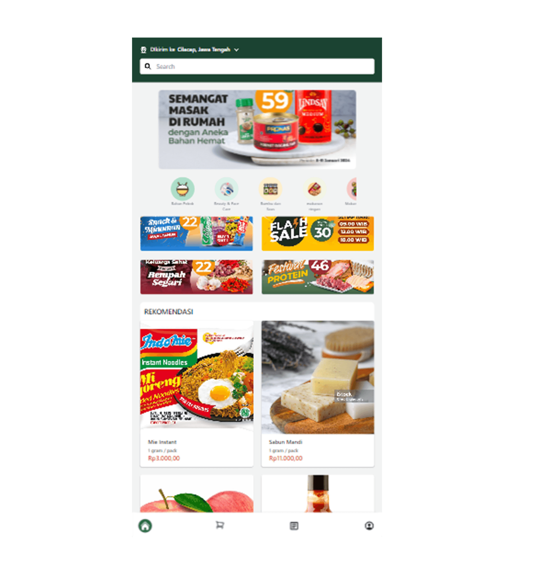 Screenshot of Online Grocery (Groceria)