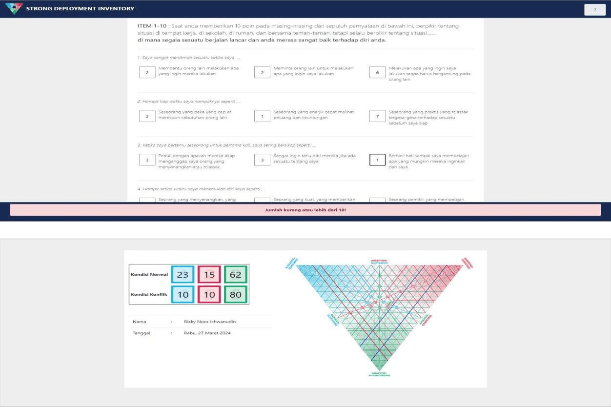 Screenshot of SDI Online Test